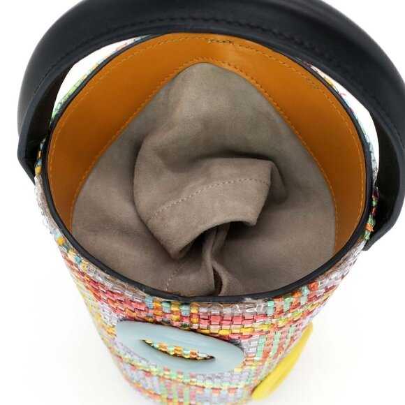 BOYY Bag x M'O Moda Operandi Raffia Woven Bucket Tote Artsy Purse Rare Find! - Picture 3 of 13